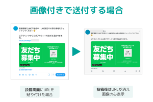 画像付きでURLを送信する場合