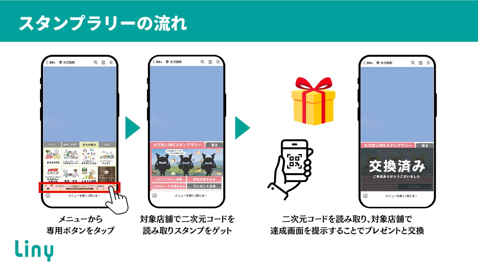 大刀洗LINEスタンプラリー